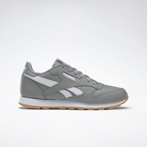 Reebok Classic Leather Turnschuhe Kinder - Grau/Weiß - DE 761-BZP